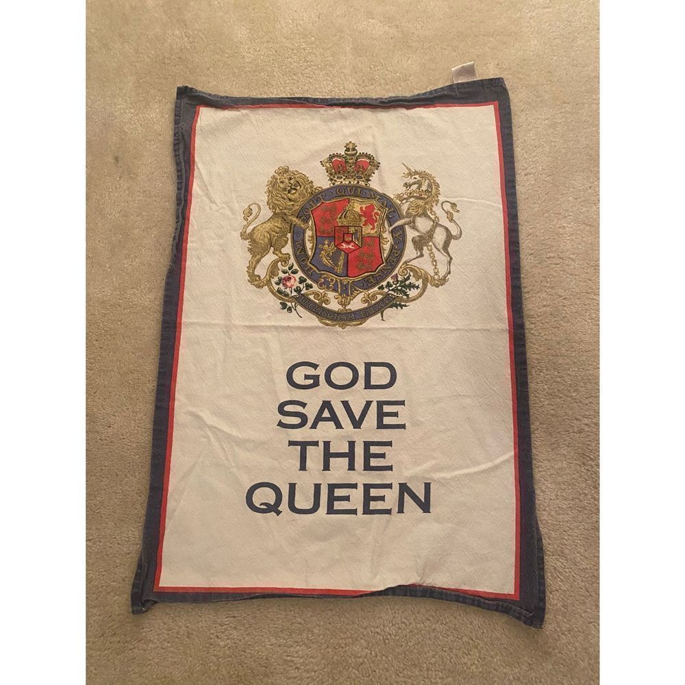 GOD SAVE THE QUEEN tea towel